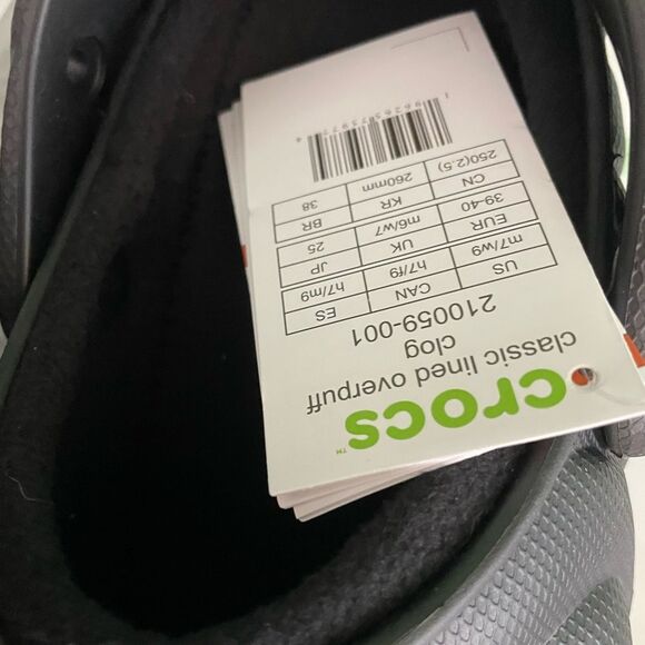 Crocs Classic Lined Overpuff Clog - Black Winter Comfort - NWT - Picture 11 of 13